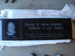 #16 - Supreme Black bench - This is the top piece to #17 with laser etched portrait